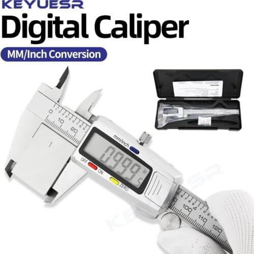Digital Caliper Ruler Gauge Stainless Steel/carbon/plastic Electronic Plastic Shell Vernier Caliper Depth Measuring Tool 0-150mm
