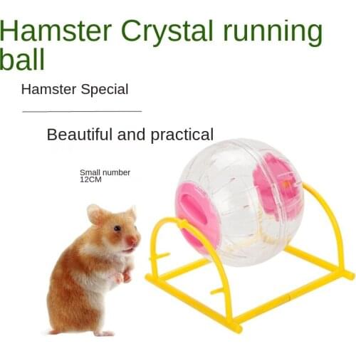 Color Cover Running Ball Favorite Hamster Toy Pet Products Transparent Roller Fitness Crystal Sports Wheel Pet Rat Toys