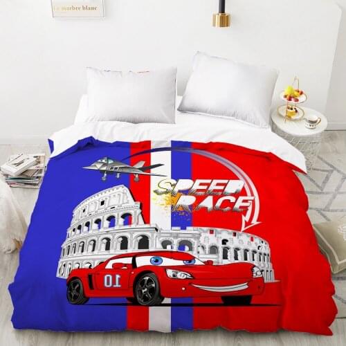 Car Cartoon Kids Duvet cover Quilt/Blanket/Comfortable Case Bedding for children baby girls 140x200 240x220 for Home Two color