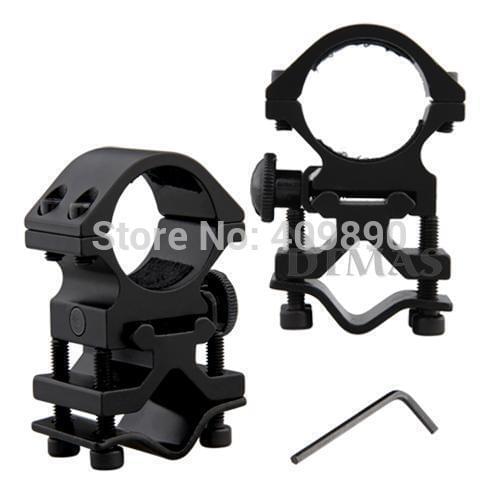 Flashlight Torch Laser Sight Barrel Mount 25mm Ring 20mm Rail Aluminum Alloy