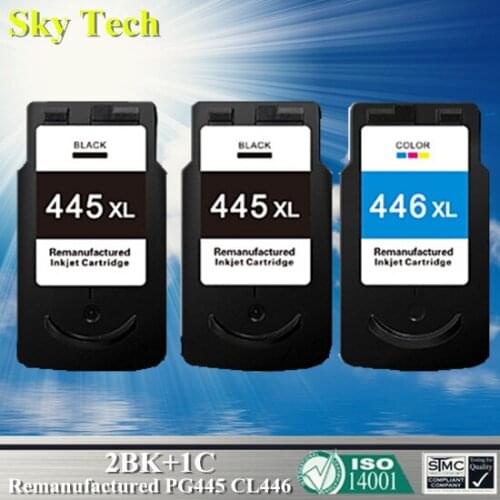 2BK+1C Remanufactured ink cartridge For PG445xl CL446xl , For Canon Pixma IP2840 MX494 MG2440 MG2540 MG2940 etc