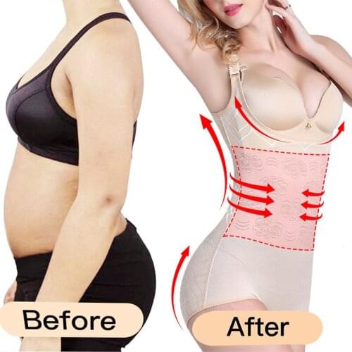 Body Shaper Waist Trainer Pulling Corset Slimming Belly Women Butt Lifter Corrective Underwear Bodysuits Shapewear Women