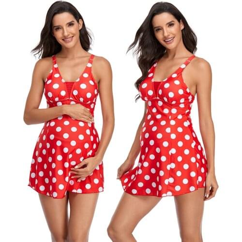 Pregnant Women Swimsuit Maternity Polka Dot Non-positioning Printing Split Bikini Swimsuit Maillot De Bain Femme Enceinte Swimwe