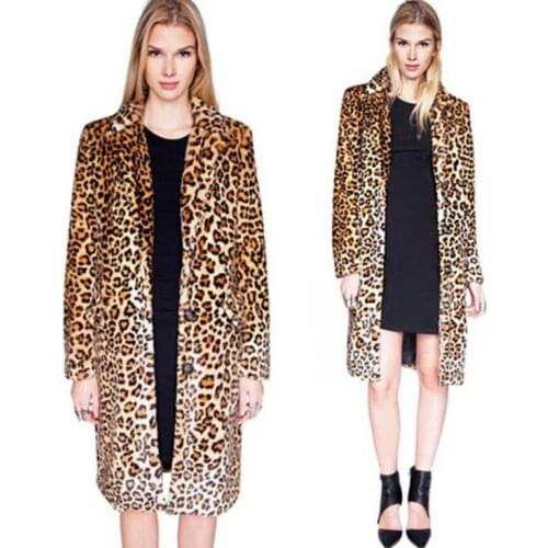 Autumn Leopard print faux mink leather jacket womens winter thicken warm fur leather coat woman loose jackets fashion 4XL