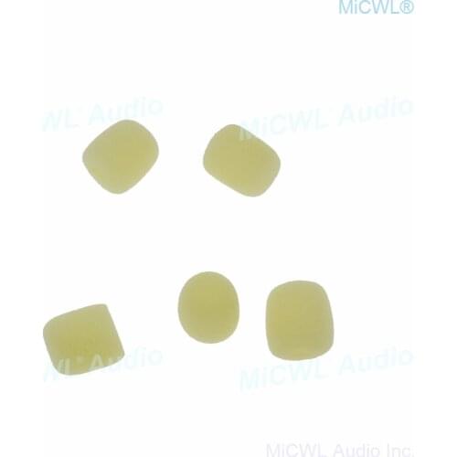 5pcs mini Foam Windscreen fit Headset Tie Clip Lavalier Lapel Microphone 2mm-3mm size Beige Black color