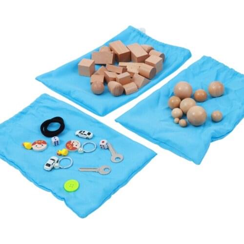 3sets) Mystery Bag Montessori Sensorial Materials Stereognostic Bag Early Educational Toys for Kids Early Development Toys
