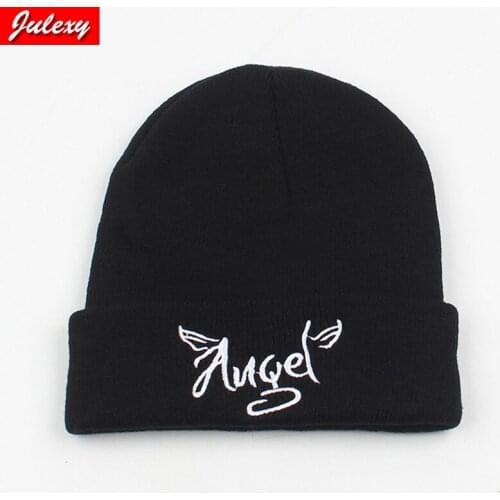 2021 Autumn And Winter New Womens Beanie Hat Korean Student Fashion Knit Wild Embroidery Letter Skull Cap Unisex Warm Hat Cap