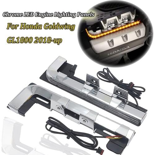 NEW Motorcycle Chrome LED Engine Lighting Panels For Honda Goldwing GL1800 F6B GL 1800 2018 2019 2020 2021 Gold Wing Tour DCT