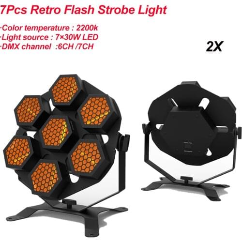 NEW Night light Led Lamp 7x100W Retro Flash Light Disco DJ Bar Effect Lighting Stage Lights Holiday Wedding Party Decoration