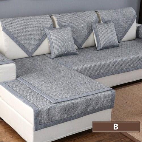 Cotton Linen Fabric Sofa Cover Sofa Towel Solid Color Couch Cover Seat Cover for Living Room Corner Sofa Towel
