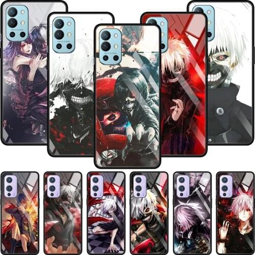 Transparent Glass Phone Case For Oneplus 8T Z 9 8 7 7T Pro 8 Nord 8T 9R Caso Smartphone Anime Manga tokyo ghouls