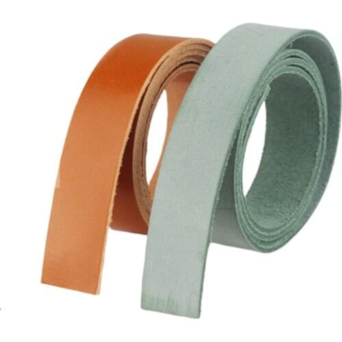 New 9/10 oz Natural Veg Tanned Leather Belt Blank Cowhide Strip 2 colors For Diy Handmade craft Genuine Leather Strip 19/24mm