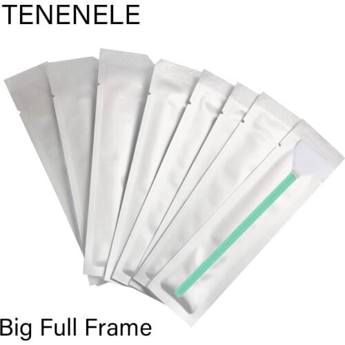 TENENELE 8pcs Dry+Wet 24mm All Frame Sensor CCD/COMS Camera Cleaning Clean Kit Swabs Bar Wipes For Sony Lenses Lens Cleaner Swab