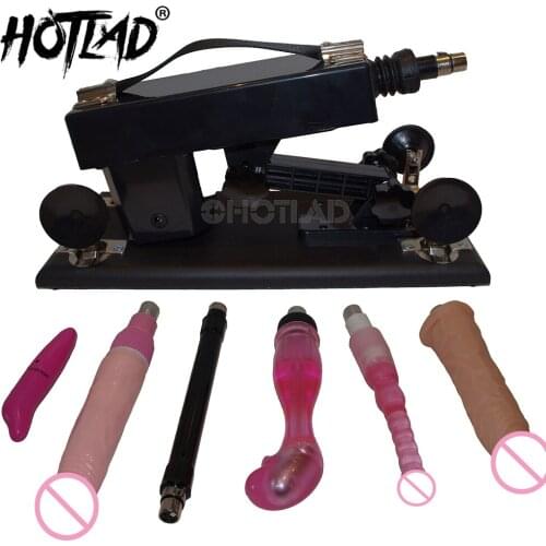 Sex Machine with Vibrating Dildos Automatic Retractable Pumping Gun with G Point Anal Dildo Sex Toys for Woman Sexual Products