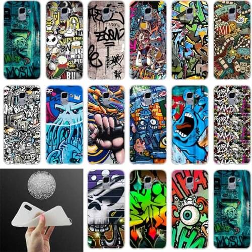 Silicone Phone case Cover graffiti wallpaper FOR Coque Samsung Galaxy J6 J4 J8 J7 2018 Plus J3 J5 J7 Prime Pro 2017 2016 Casse