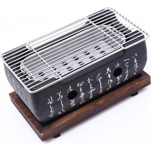 Japanese Korean BBQ Grill Oven Aluminium Alloy Charcoal Grill Portable Party Accessories Household Barbecue Tools Mini/S/L