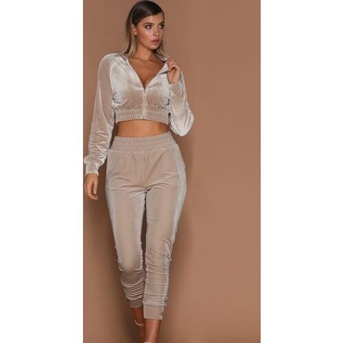 Womens Velvet Tracksuits Warm Pantsuit Drawstring Blouses +High Waist Pants Autumn Suits Plus Size Outsuit Pants Set Playsuit