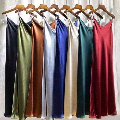Neon satin women long dress bodycon backless elegant party sexy club clothes 2021 summer dinner outfit Club Christmas Slim dress