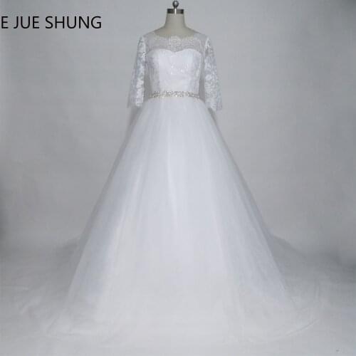 E JUE SHUN robe de mariee White Vintage Lace Cheap Wedding Dresses Ball Gown Off The Shoulder Wedding Gowns trouwjurk