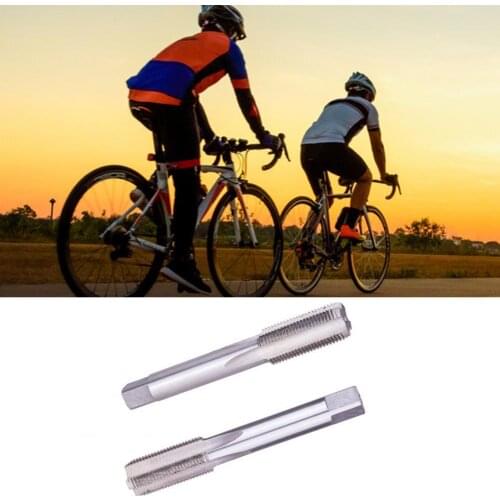 ZTTO Bicycle Crank Thread Taps A set of silver threaded high speed steel durable Bicycle Crankset Tap Mountain Road Bike Parts