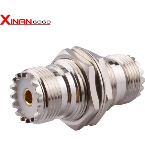 1PCS UHF PL-259 SO-239 Female To UHF Female Jack RF Straight Nickel Connector Adapter