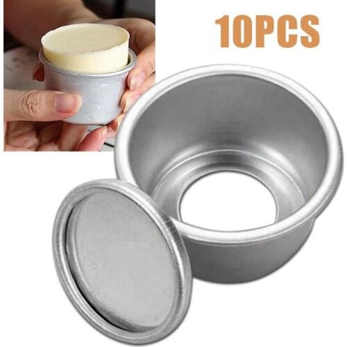 10pcs/lot 2Inch Mini Cake Baking Mould Round Pan Removable Bottom Pudding Mold Kitchen Baking Pastry Tool