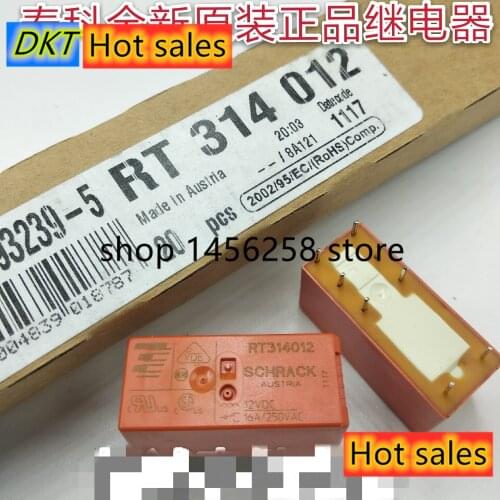 100% NEW RT314012 12VDC 12V relay 16A 8 feet RT314012