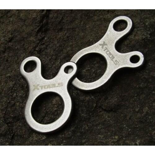 100pcs EDC Gear Tying Rope Easy Fast Tightly Camping Hiking Stainless Steel 3 Holes Multi-tool Knotting Stainless Steel Tool