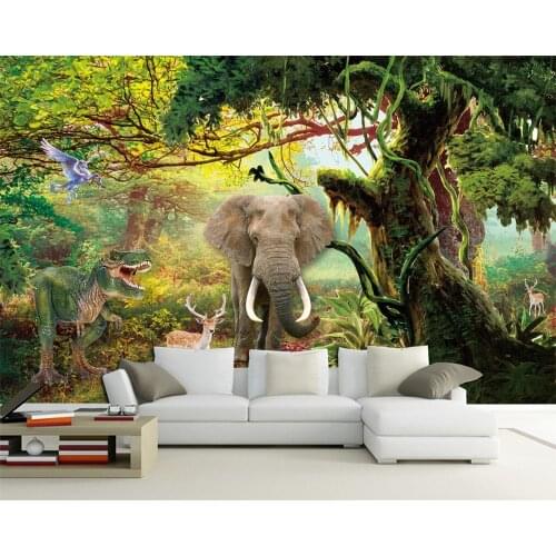 Beibehang Custom 3D photo wallpaper forest animals beautiful landscape wall covered3D living room bedroom background wallpaper