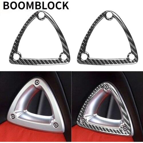 For Mazda RX-8 RX8 2004 2005 2006 2007 2008 Accessories Seat Head Neck Rest Triangle hole Decoration Frame Carbon Fiber Sticker