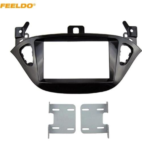 FEELDO Car 2 DIN Refitting Radio Fascia Frame for Opel Adam 2013 Stereo Dash face Plate Frame Panel Mount kit Adapter #HQ5223