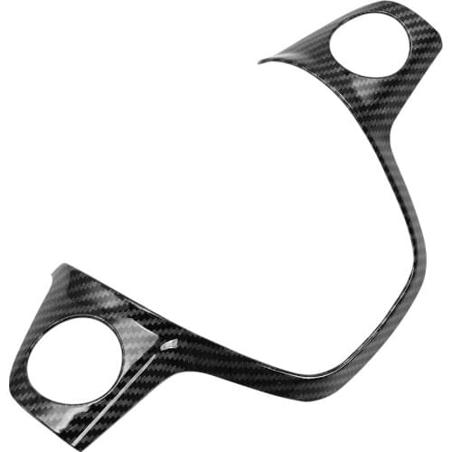 Car 1pcs ABS Carbon fiber steering wheel decoration For Ford FOCUS 3 MK3(2012-2017)Ford KUGA 2013-2015