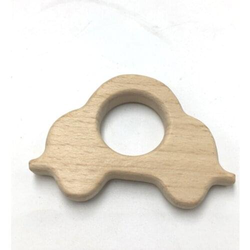 Free shipping! 10pcs/lot Car Wooden Teether Hand Crafted Rings