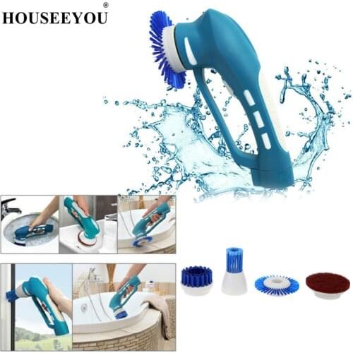 Household Cleaning Tool Electric Scrubber Kitchen Washing Cleaner Machine Oil Stain Cleaning Brush Handheld Home Supplier