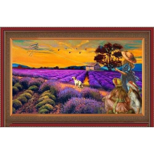 Diy crafts diamond embroidery 5d diy diamond painting crystal rustic scenery picture canvas cross stitch Field landscape