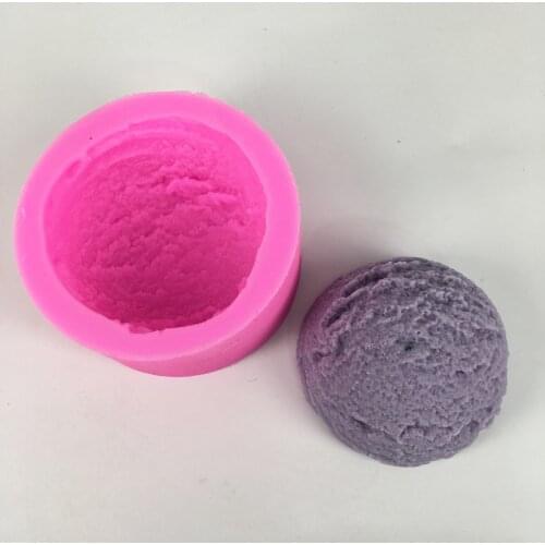 Ice cream ball food grade silicone Soap mold simple household gypsum stone Cake Making mould DIY Chocolate sugar molds