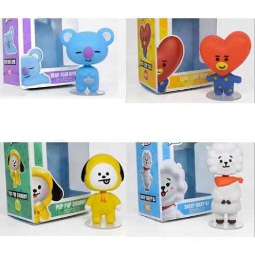 NEWest Toys HORSE UNIVERSAL SUPERSTAR KOYA#01 RJ#02 CHIMMY#03 TATA#04 Vinyl Action Figure Models for Kids Toys