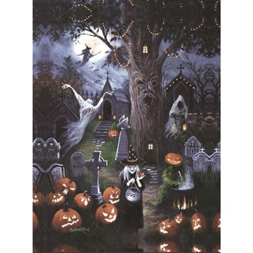 GLymg Diy Halloween Night Full Square Diamond Painting Cross Stitch Paint With Diamonds Diamond Embroidery Craft Home Picture