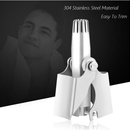 Huiyun Nose Trimmer Metal Stainless Steel Manual Vibrissa Razor Shaver Washable Nose Ear Hair Cut For Men Portable Beauty Tool