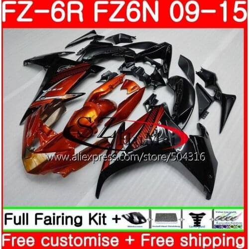 Body For YAMAHA FZ6N FZ6 Light orange FZ6R 09 10 11 12 13 14 15 75SH22 FZ-6R FZ 6R 2009 2010 2011 2012 2013 2014 2015 Fairings