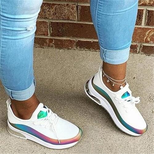 Litthing Sneakers Women Casual Shoes Mesh Air-Cushion Flat Anti-Slip Women Sneakers Jogging Trainer Female Vulcanized Shoe