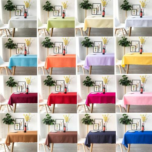 Reusable Solid Rectangle Table Cloth Wedding Banquet Party Tablecloth Hotel Restaurant Meeting Decoration Table Cover Customized
