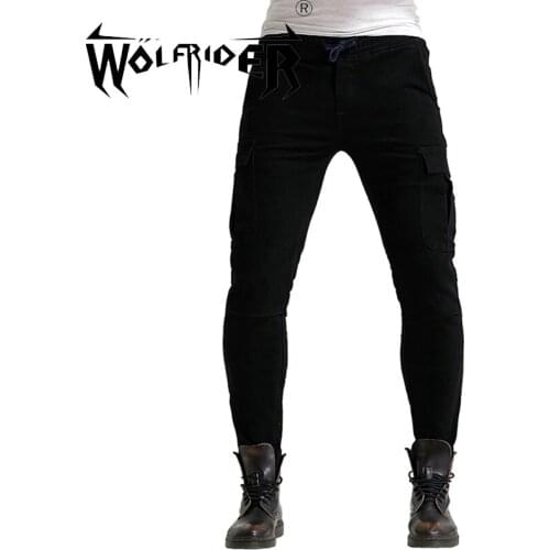 Motorcycle Pants Men Moto Jeans Protective Gear Riding Touring Motorbike Trousers Motocross Pants New 2020 Moto Pants 118-6
