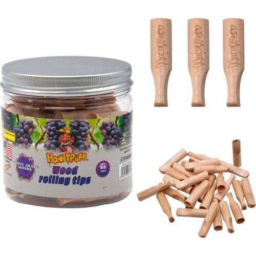 Rolling Wood Filter Tips With White Grape Flavor 40MM Smoking Wooden Mouth Filter Tip Tobacco Hand Pipe Accessories