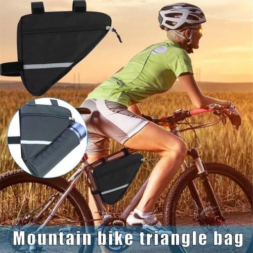 Newly Bicycle Triangle Bag Outdoor Mountain Bike Beam Bag Front Bag Riding Equipment Accessory Bag
