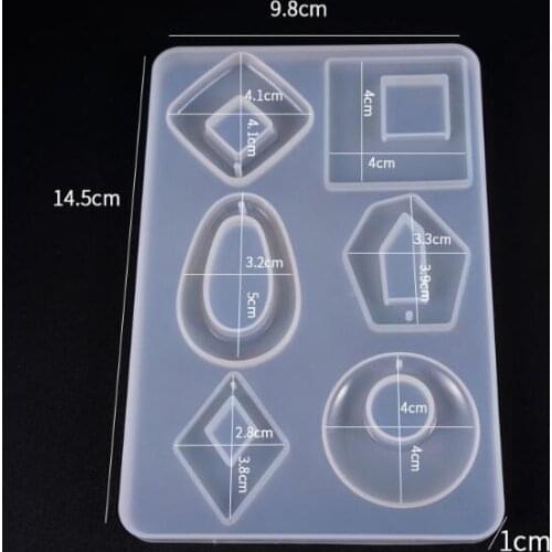 New 6 Kinds Pendant Silicone Mold Resin Silicone Mould Handmade Tool Epoxy Resin Molds
