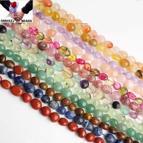 OMH Wholesale JD260 8*10mm Jewelry DIY Making Bracelet Necklace Natural AAA Agate Tiger Eye Moonstone Amethyst Spacer Beads
