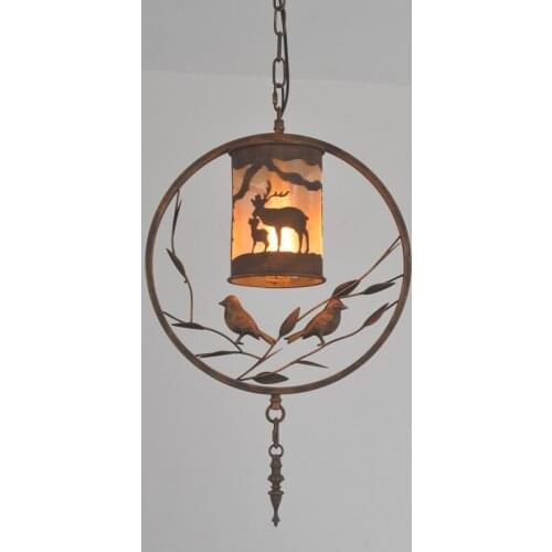 Retro store lights bird single head iron pendant light restaurant creative cage lights minimalist lamps pendant lamps ZA913646