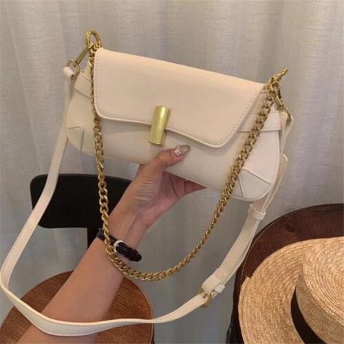 Luxury Handbags Women Bags Designer PU Leather Shoulder Bag Women chain messenger Bag 2020 new Ladies Solid color handbag