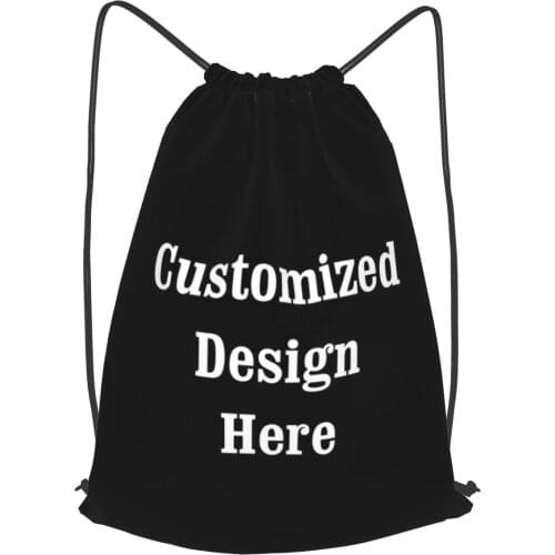 Customized Image/Logo/Name Men Women Drawstring Backpack Beach Travelling Daypacks Personalized Bags for Cycling Yoga